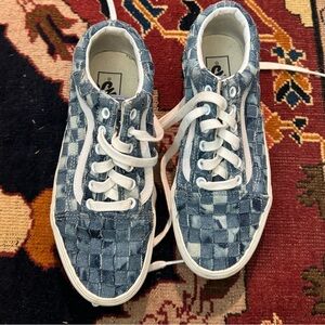 Denim patchwork vans